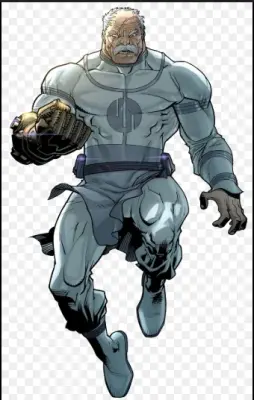 Conquest (Invincible) lunges forward, armored gauntlet raised, in a dramatic Invincible VS confrontation.